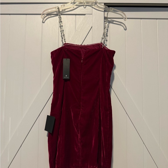 Lulu's Burgundy Strapless Mini Dress - Picture 3 of 5